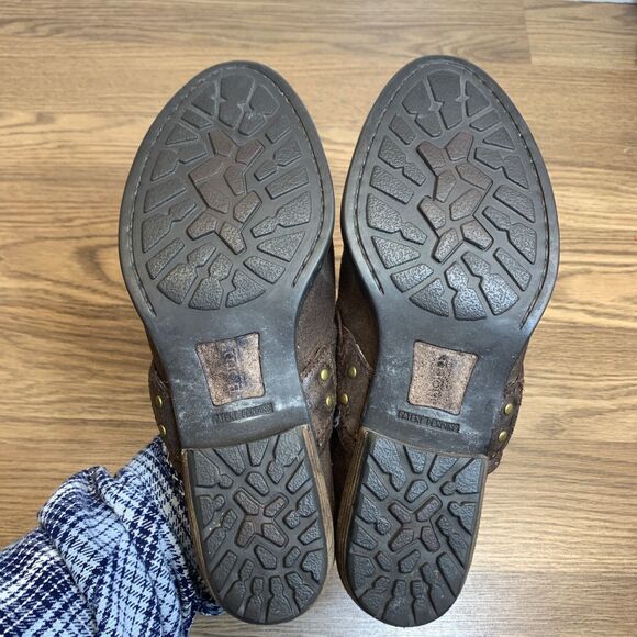 BORN Hensley Braided Low Heel Clogs Slip On Shoes Brown Leather Womens Size 8M - Picture 7 of 11